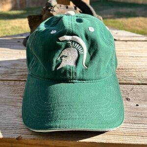 NCAA Michigan State‎ University Green And White MSU Cap.